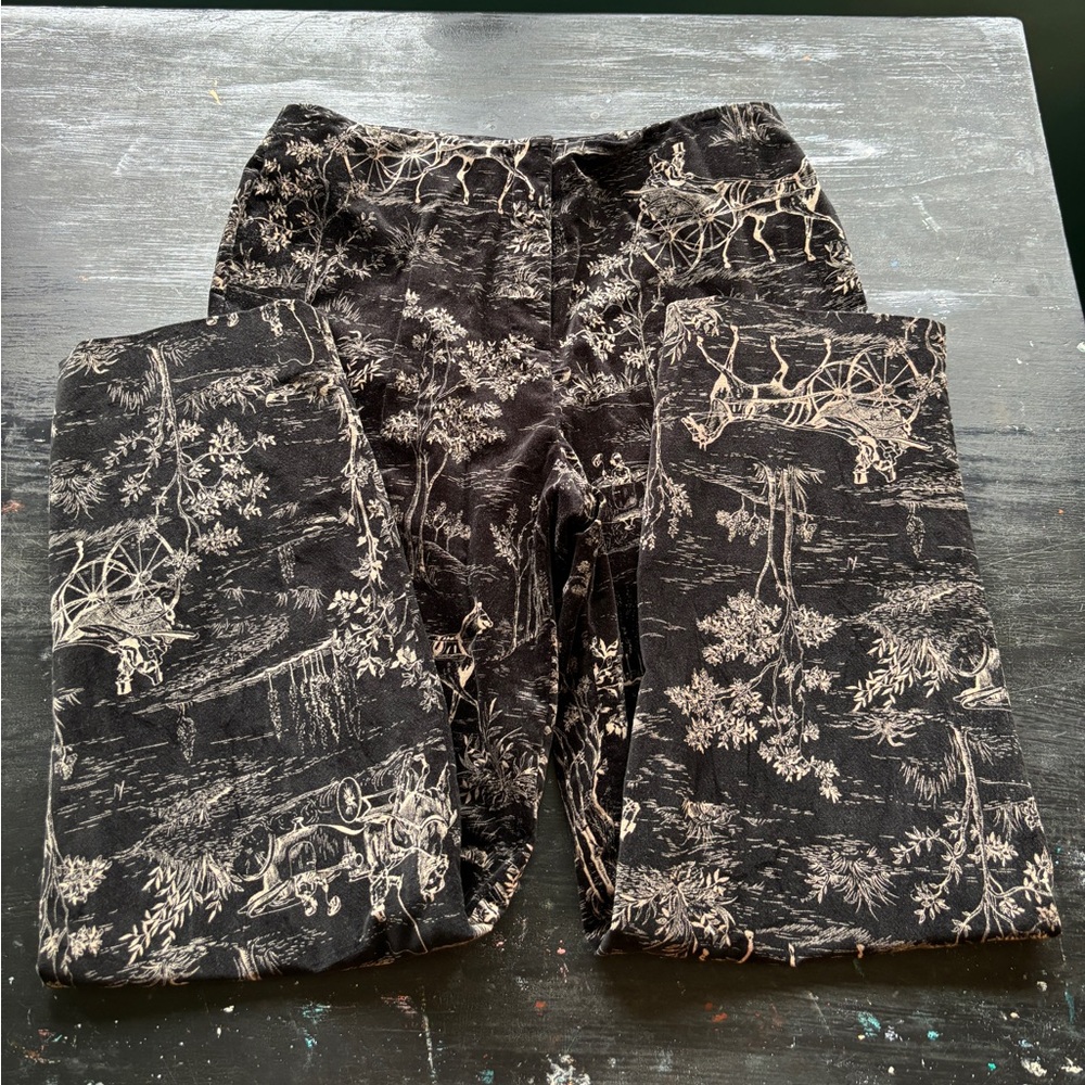 marisa christina velvet horse print pants